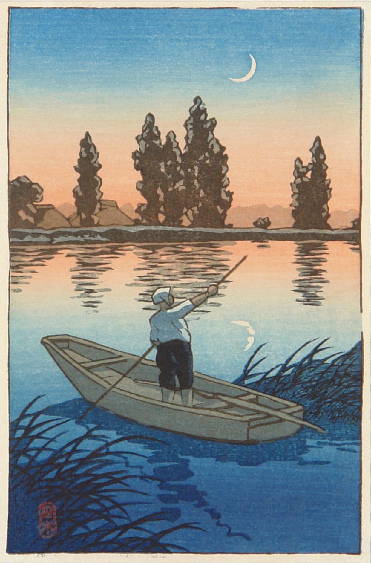 Fisherman' (漁夫), 1904; dimensions (h x w): 14.4 cm x 10 cm (5.6