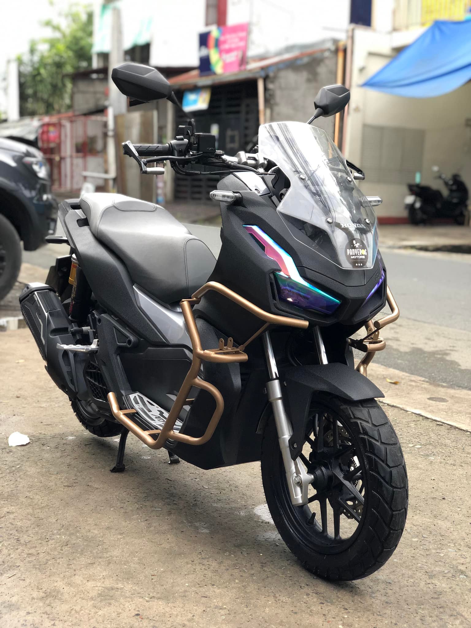 HONDA ADV 150 BLACK TEXTURE PAINT - 𝙋𝙖𝙣𝙮𝙚𝙧𝙤𝙨 𝙈𝙤𝙩𝙤𝙧𝙨 𝙥𝙖𝙞𝙣𝙩 𝙨𝙝𝙤𝙥