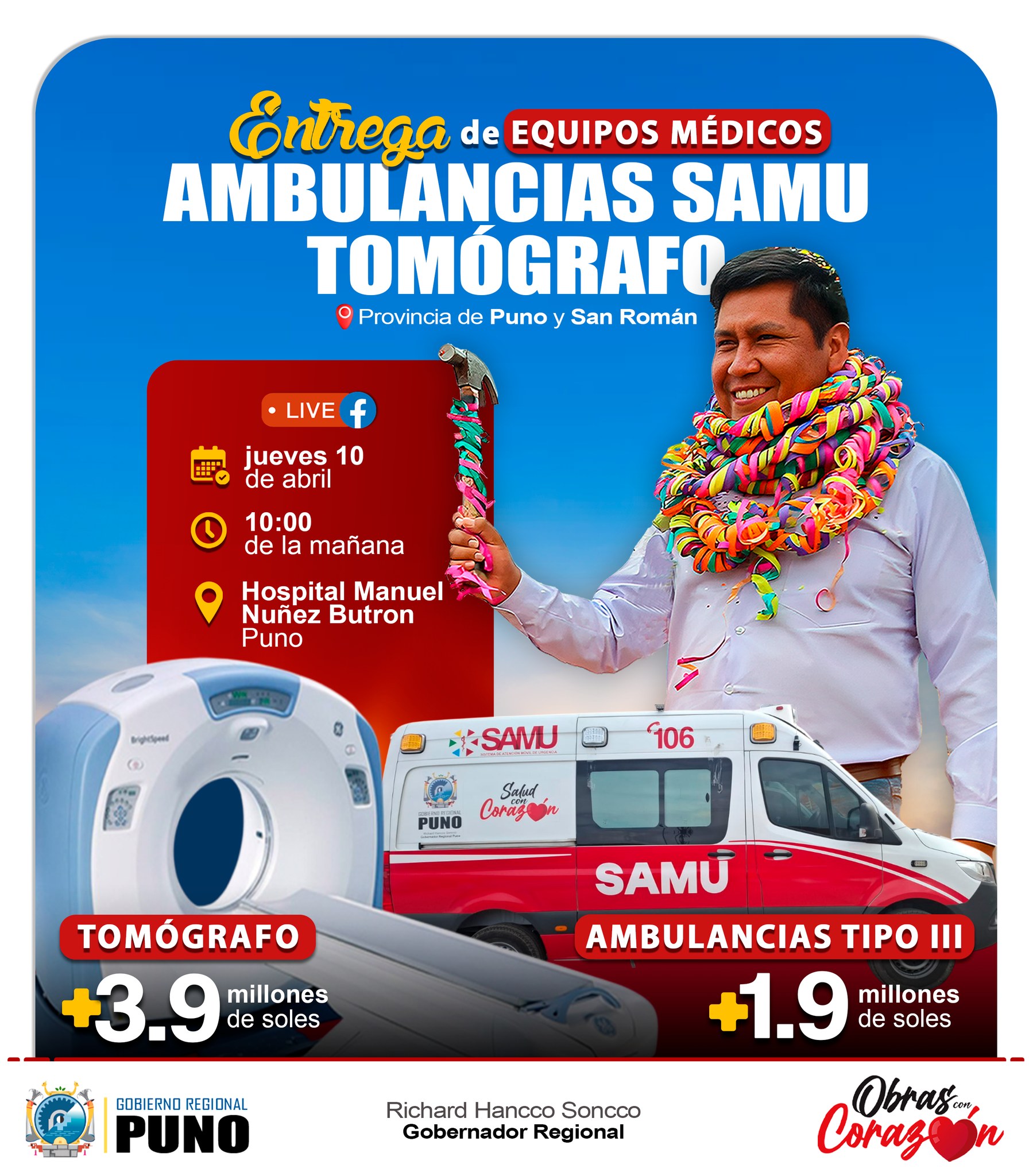 GOBIERNO - #Hoy 🏥🚑 El Gobierno Regional de Puno continúa fortaleciendo ...