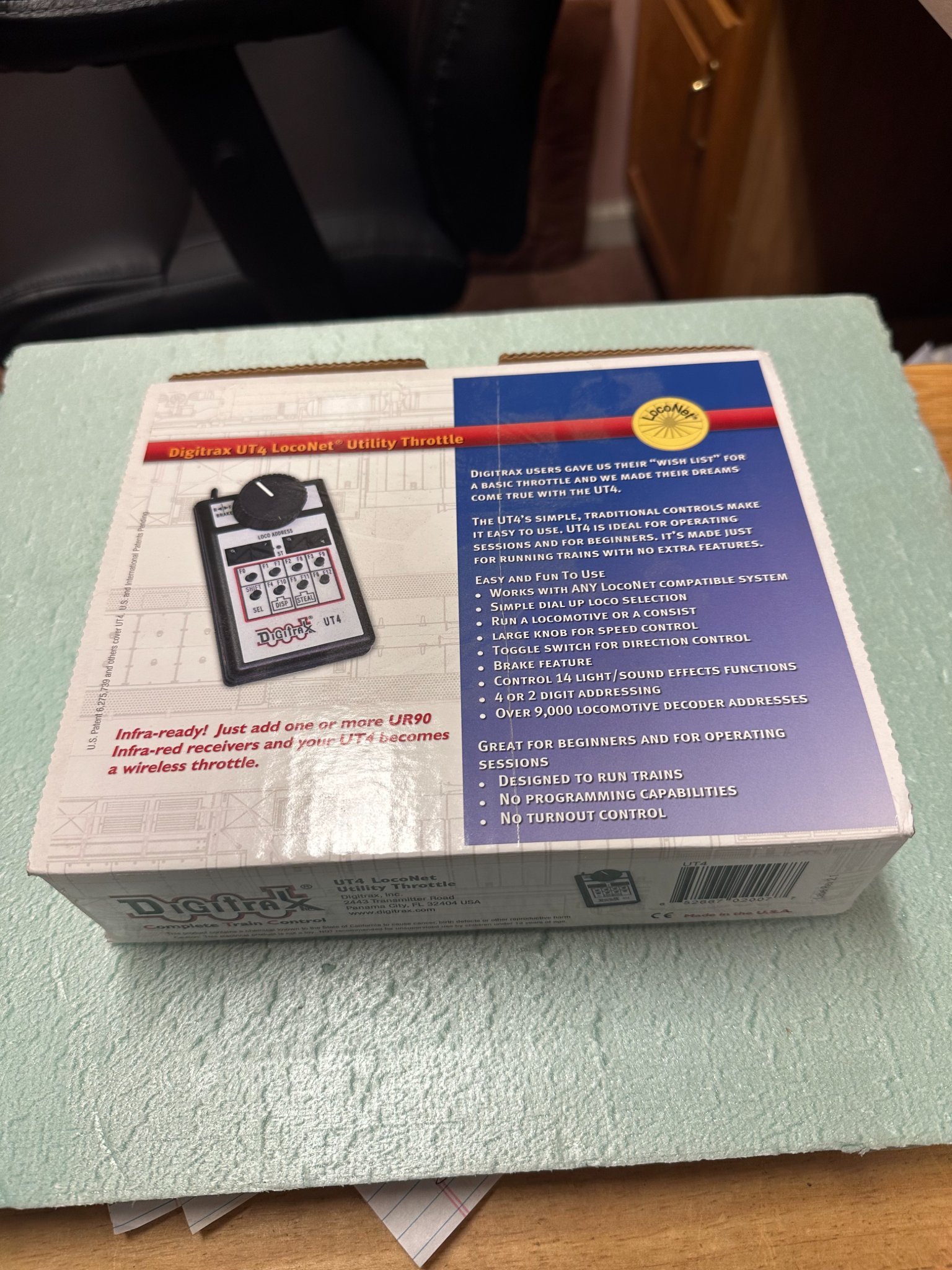 HO Railroad Digitrax UT4/R Throttle and UP5 LocoNet universal Panel ...