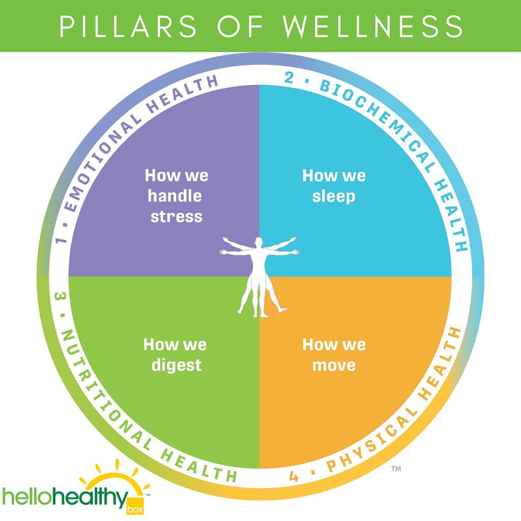 The four Pillars of Wellness are: 1.... - Hello Healthy Box | Facebook