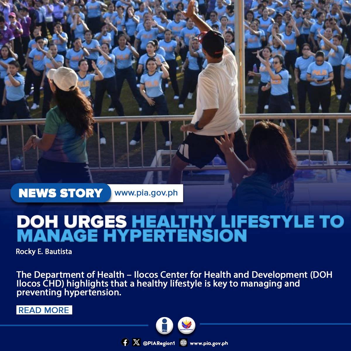 PIA - #NewsUpdate | DOH urges healthy lifestyle to manage hypertension ...