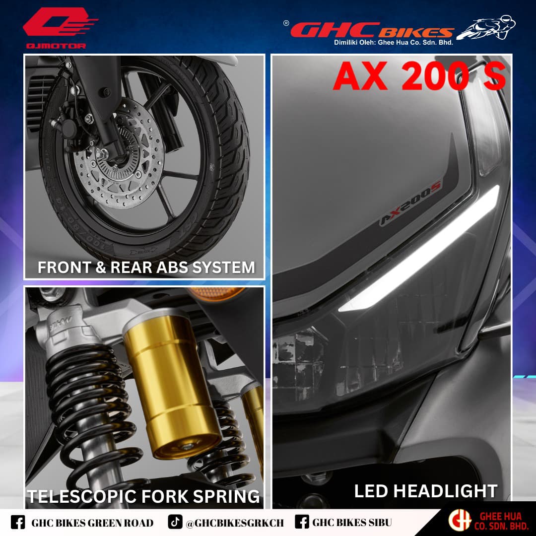 🛵 𝗤𝗝𝗠𝗼𝘁𝗼𝗿 𝗔𝗫 𝟮𝟬𝟬𝗦 (𝗚𝗿𝗲𝘆) – 𝗡𝗢𝗪 𝗢𝗣𝗘𝗡