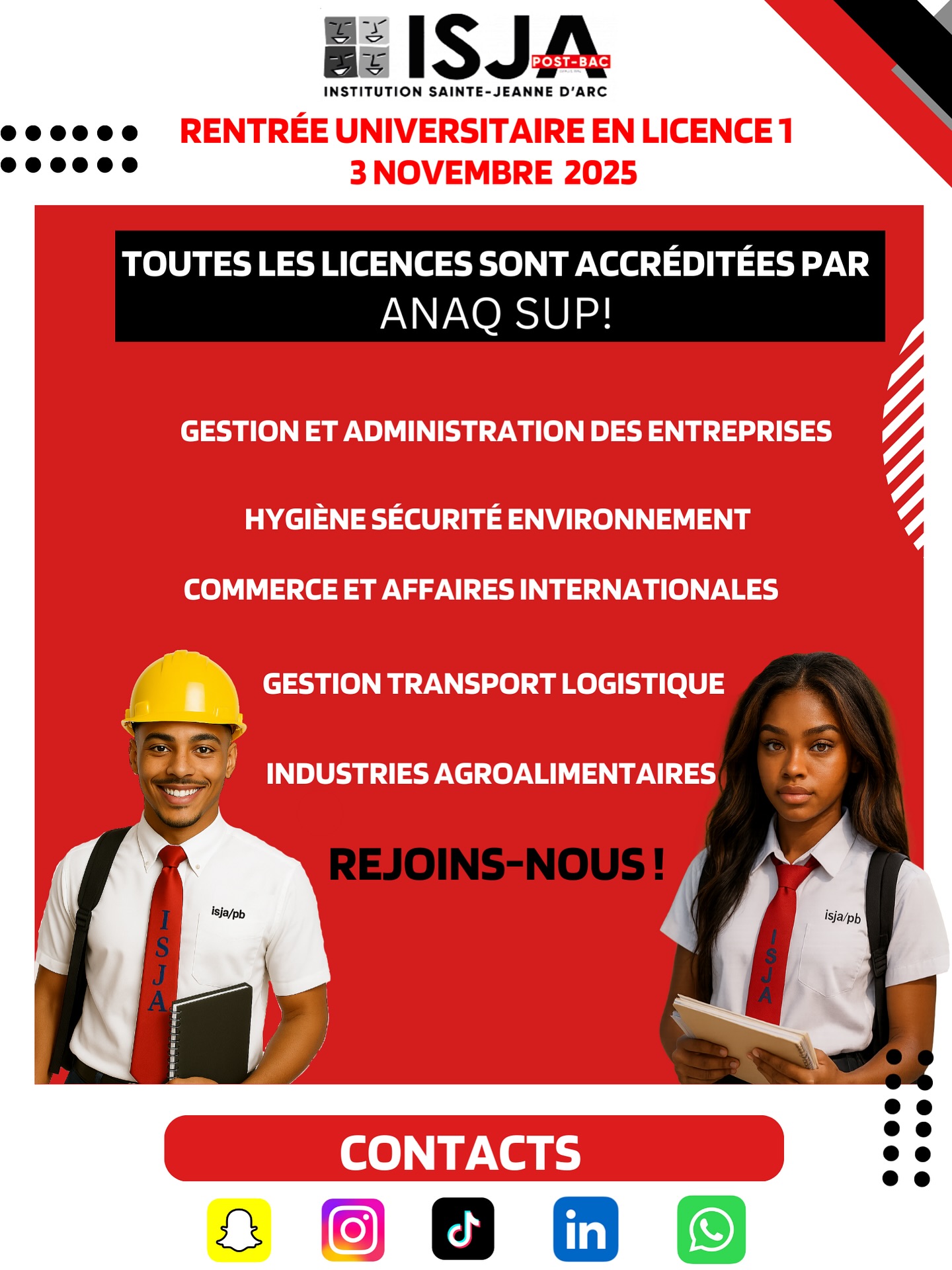 Institution Sainte Jeanne d'Arc Post Bac | Dakar