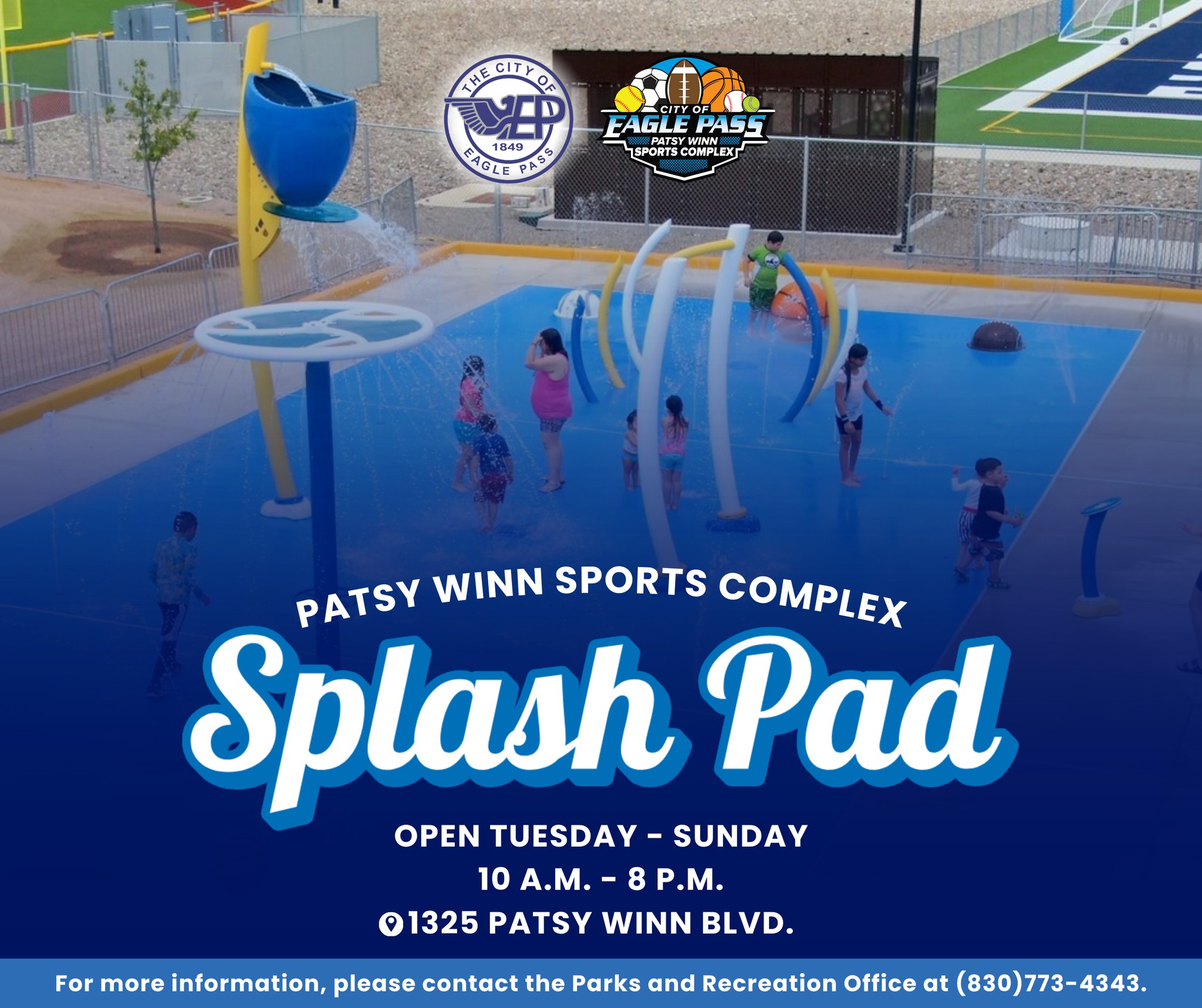 City - 📢 The wait is over—Patsy Winn Sports Complex Splash Pad ...