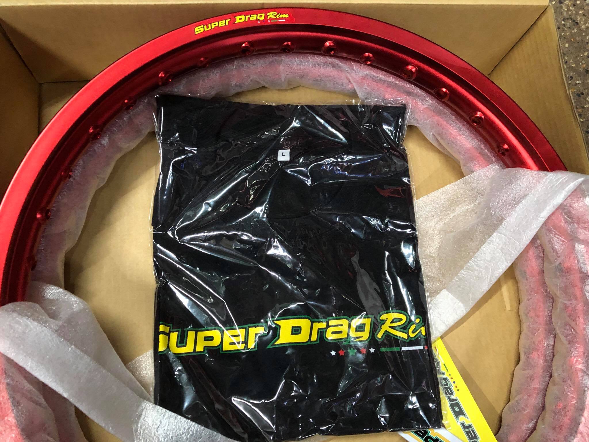 Super Drag Rim - หัวค่ำก็ยังแจกกกก !!! #ซื้อวงล้อแถมเสื้อ...