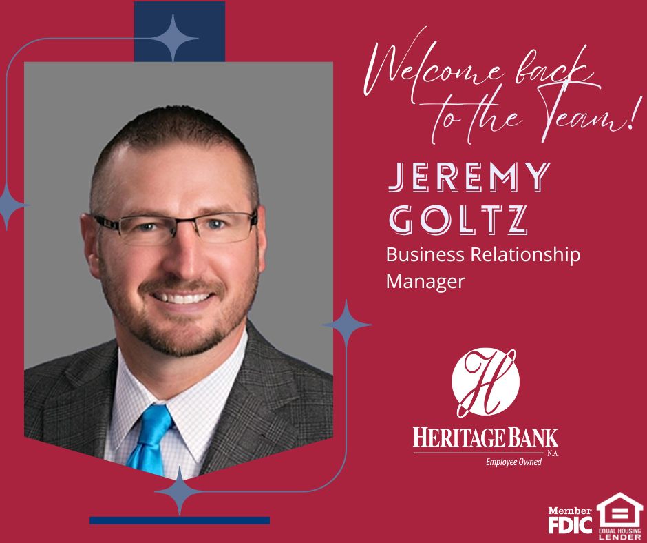 🎉 Welcome back to the team, Jeremy... - Heritage Bank NA