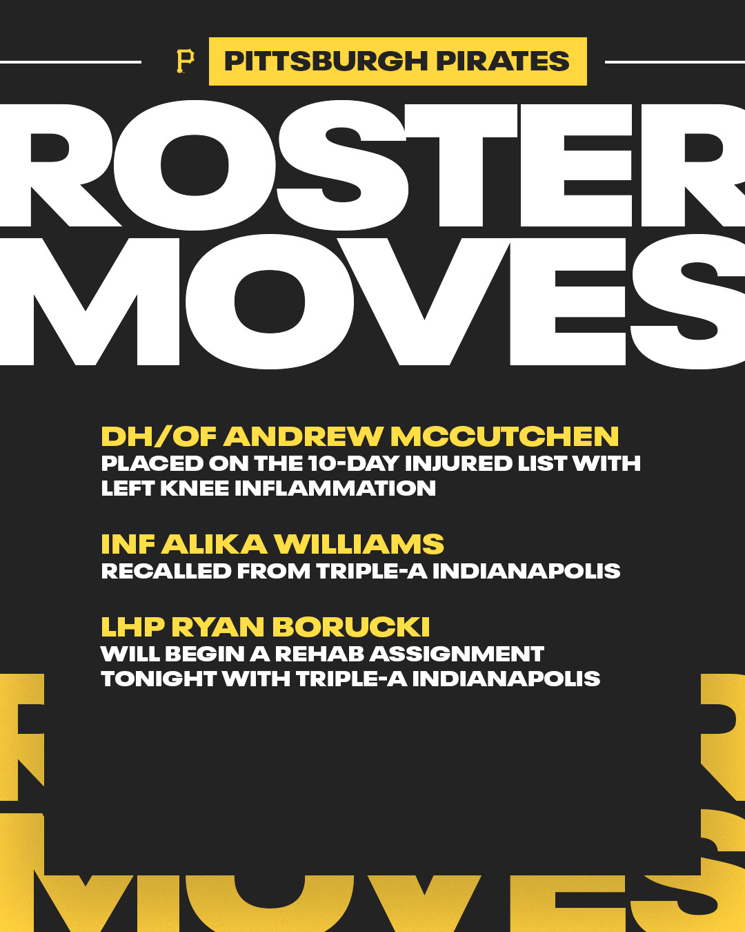 We have made the following roster moves: - Pittsburgh Pirates | Facebook
