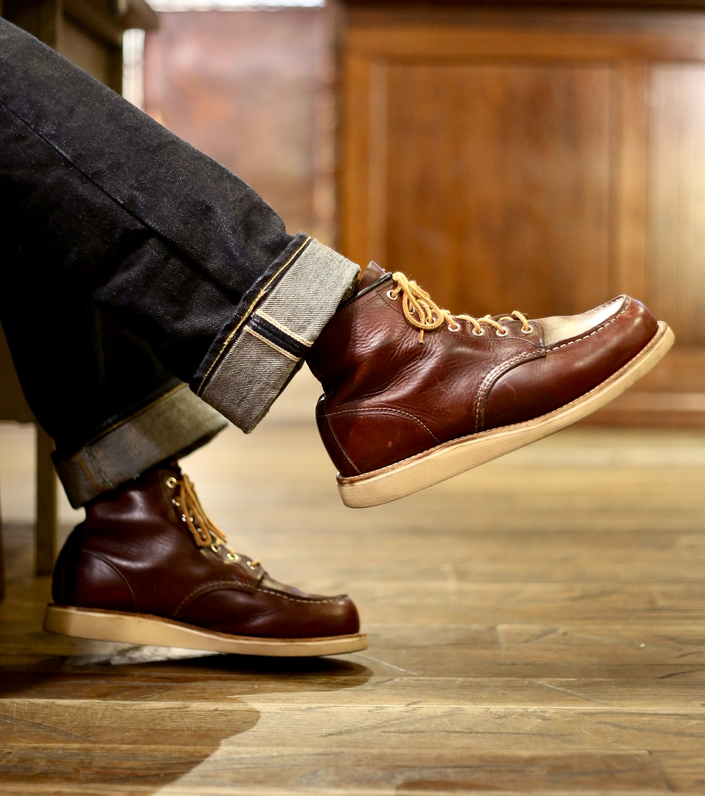 A beautiful worn in pair of Work Oxford 8106 in Black Chrome