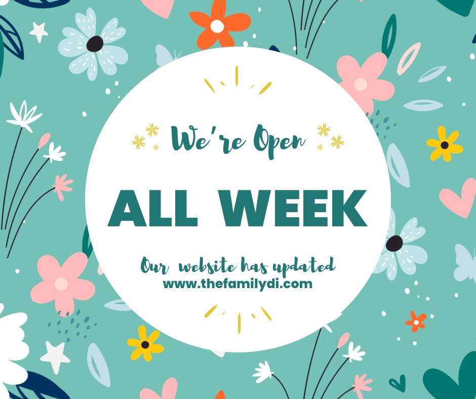 Family - ‼️ BIG NEWS — We’re OPEN ALL WEEK LONG ‼️ Spring Break is here ...