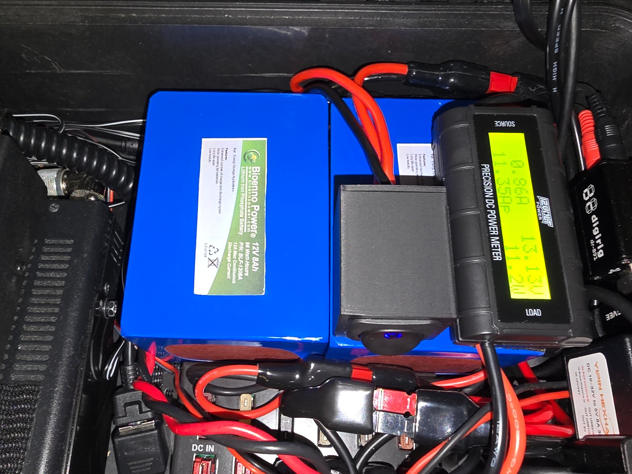 Ham Radio Go-Box | Both Bioenno 12V 8Ah batteries are now wired up in ...