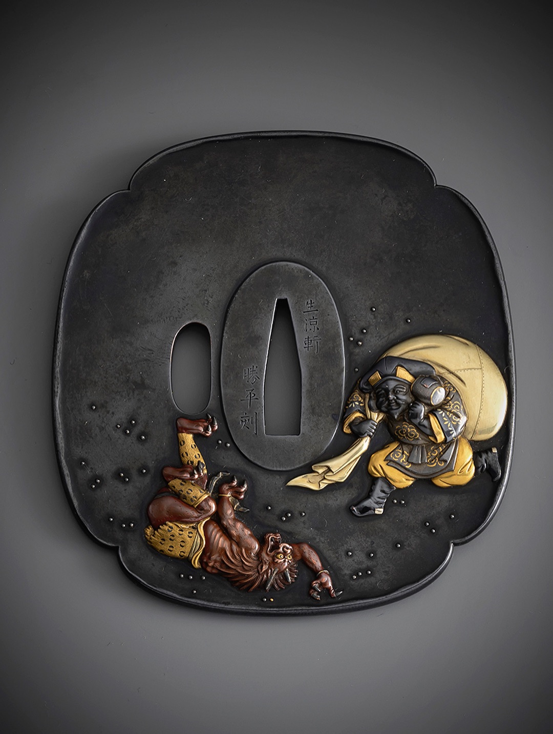 Netsuke of a Tiger Biting into a Bamboo Shoot, By Matsuda Sukenaga