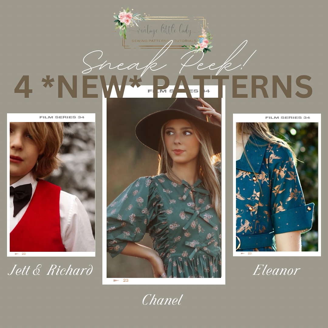 Vintage - 🫣 👀 SNEAK PEEK 👀 🫣 🌟4-*NEW* SEWING PATTERNS🌟 #vllchanel # ...