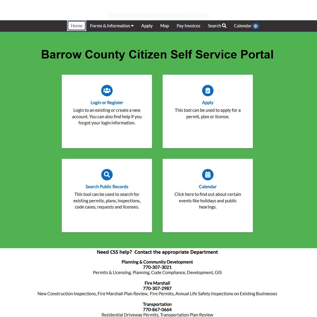 Barrow - SELF SERVICE PORTAL IS LIVE! Barrow County Planning ...