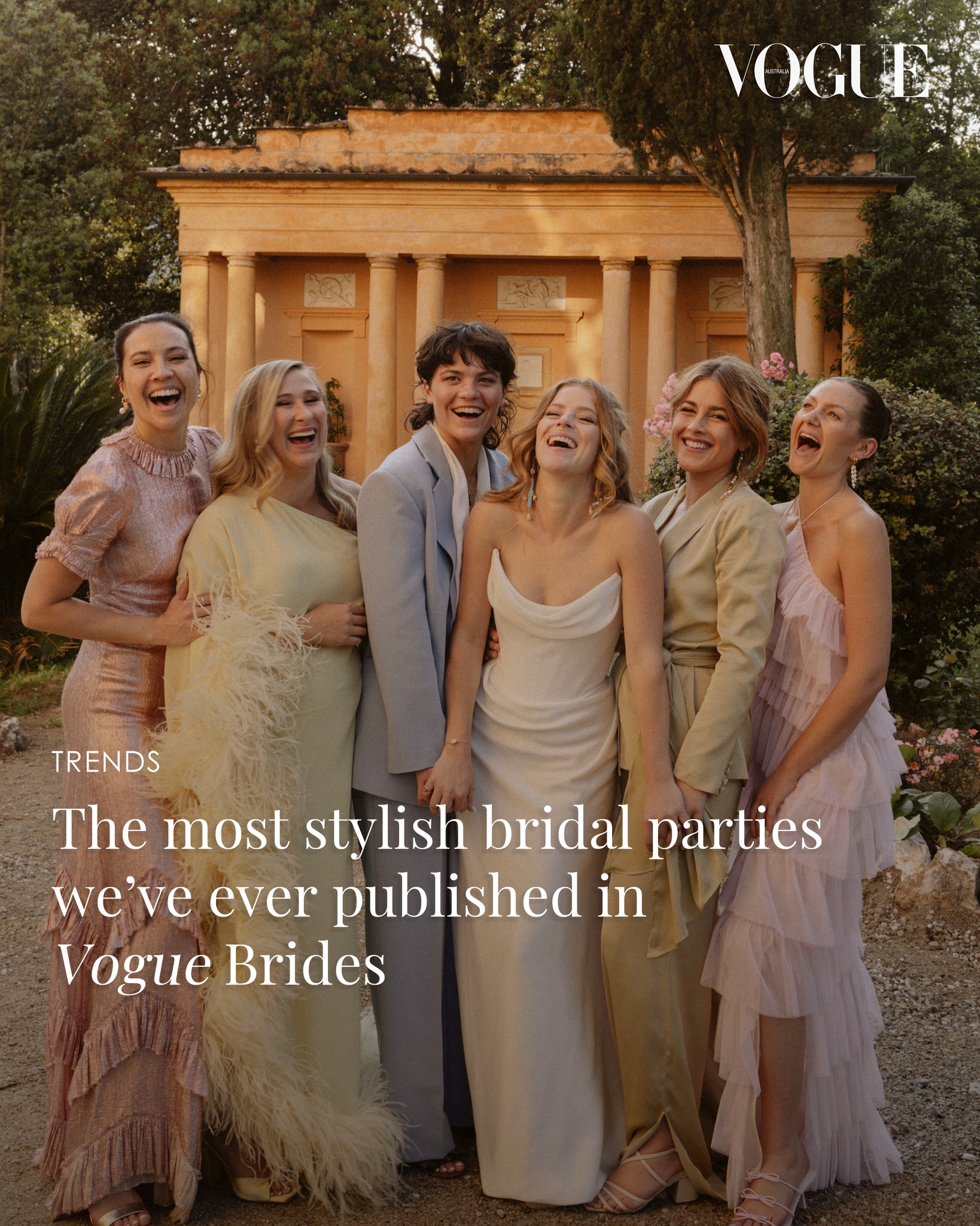 From the perfectly coordinated to the delightfully idiosyncratic, look through all of the best bridesmaid dresses from weddings published on Vogue: https://bit.ly/4jqOIRL