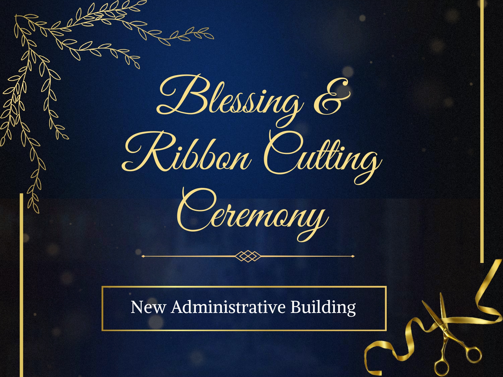 A New Chapter Begins! We were delighted to announce the Blessing and ...