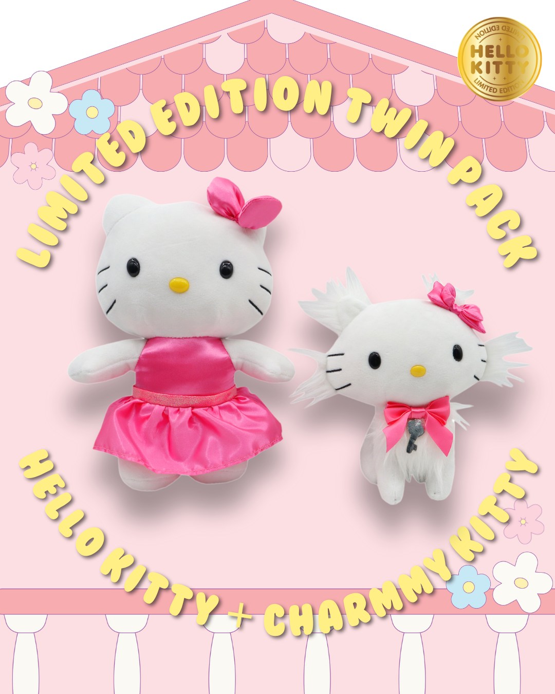 HLT x Hello Kitty Plush Charm 2色セット HLT x Hello Kitty Plush Charm