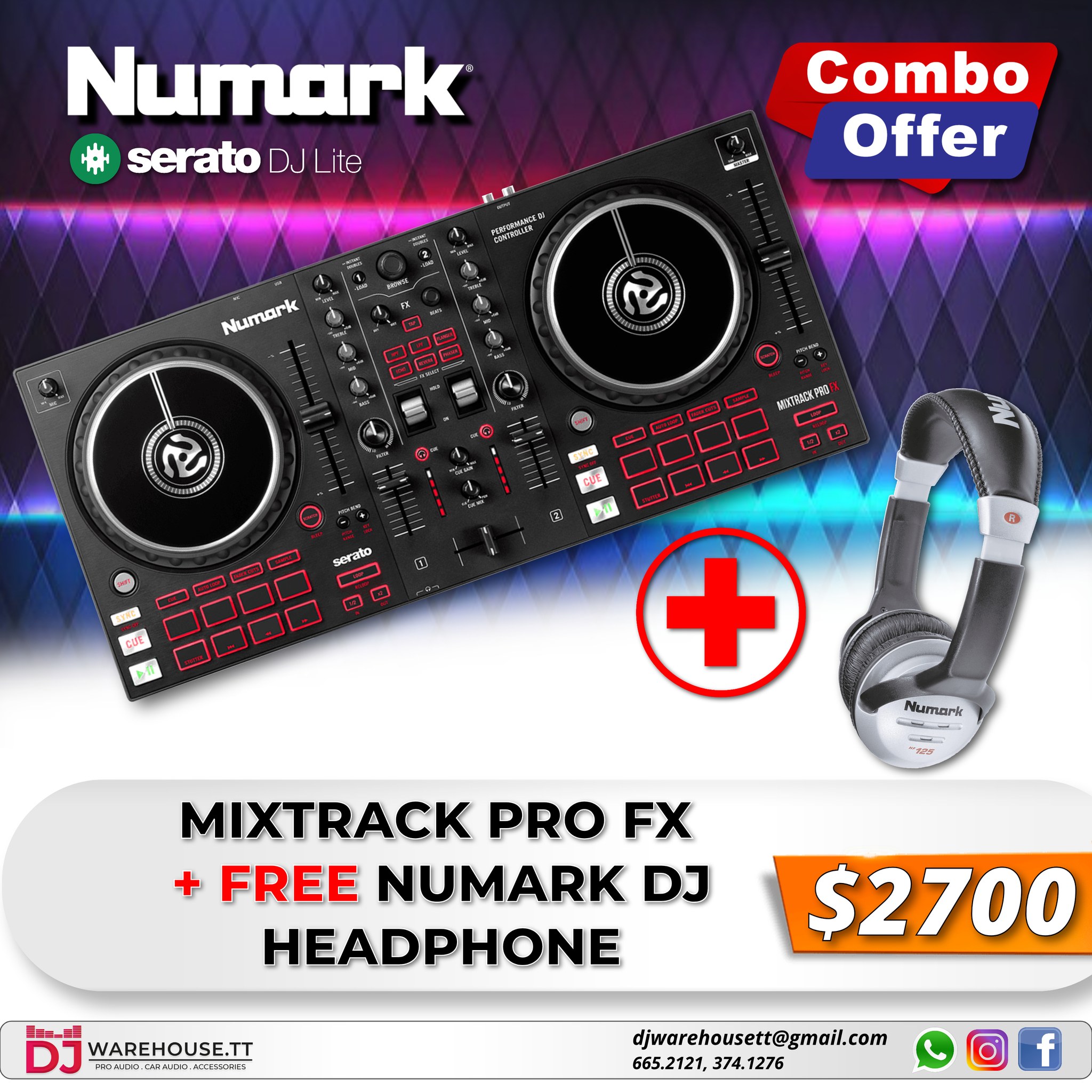 Dj - #Numark MixTrack PRO FX + #Numark Headphones ($2700) 🎯🎯🎯 SERATO ...