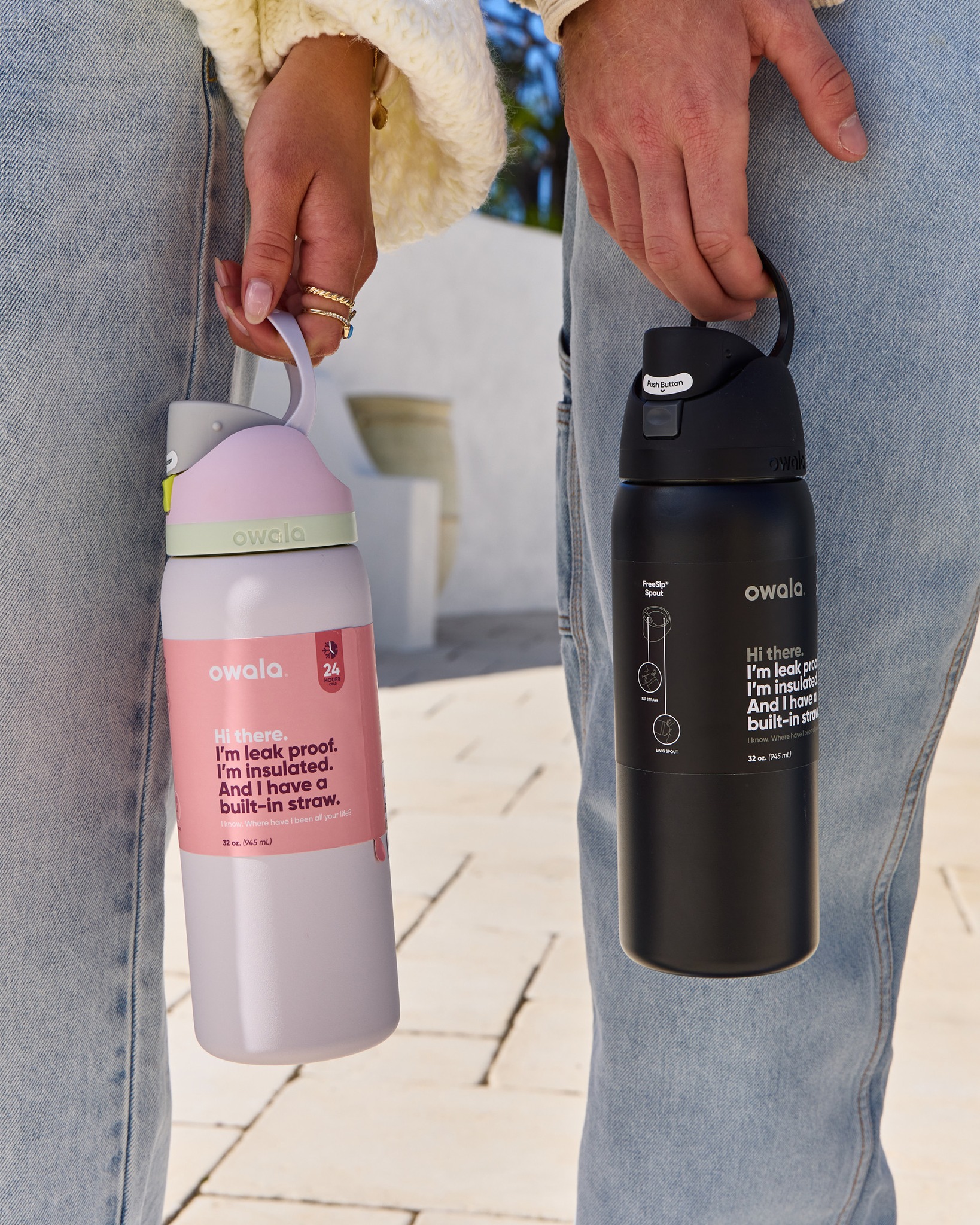 Borraccia Termica Owala FreeSip 32oz &ndash; Acciaio Inox, Beccuccio E Cannuccia, Antigoccia
