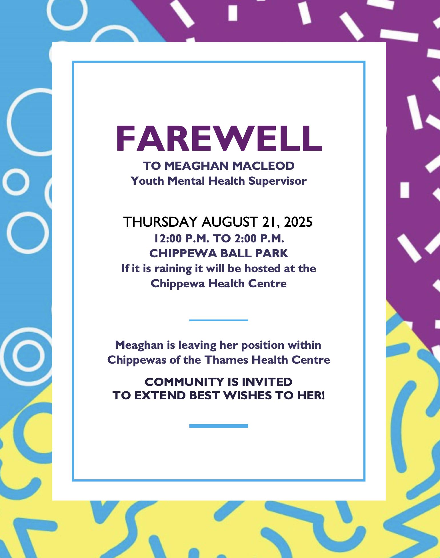 Chippewa Nation - Farewell Gathering for Meaghan MacLeod... | Facebook