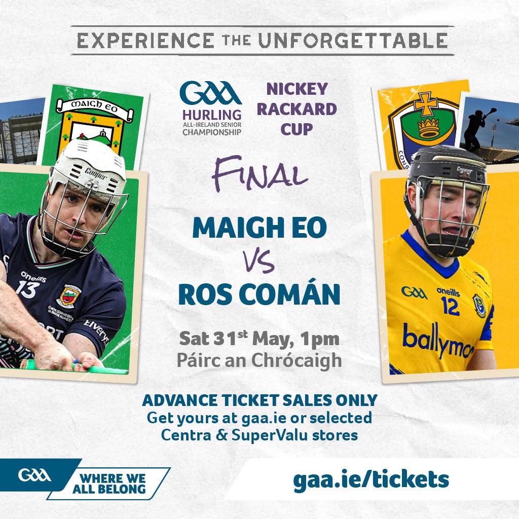 Roscommon - Our senior hurlers take on Mayo in the Nickey Rackard Cup ...