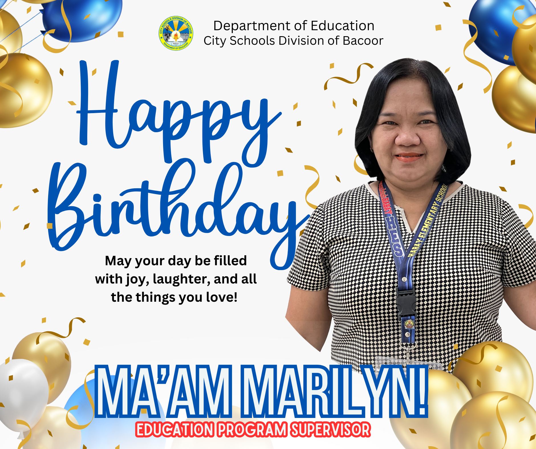 DepEd - The City Schools Division of Bacoor greets our Education ...
