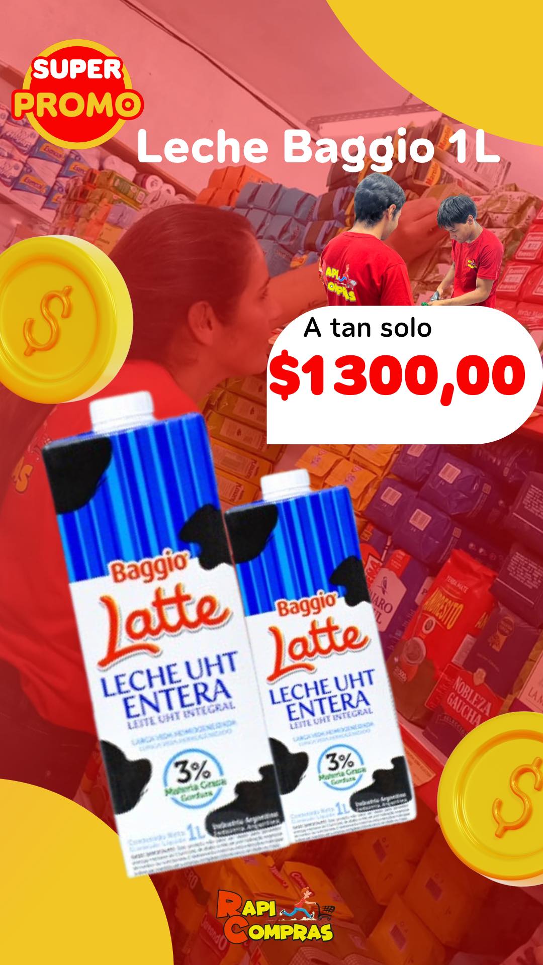 RapiCompras - 🥛 ¡Disfrutá la mejor leche con RAPI Compras! 🥛 📢 Leche ...