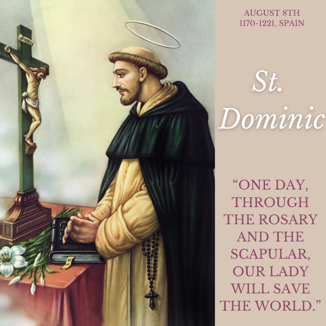 Salina - Today, we honor St. Dominic, founder of the Order of Preachers ...
