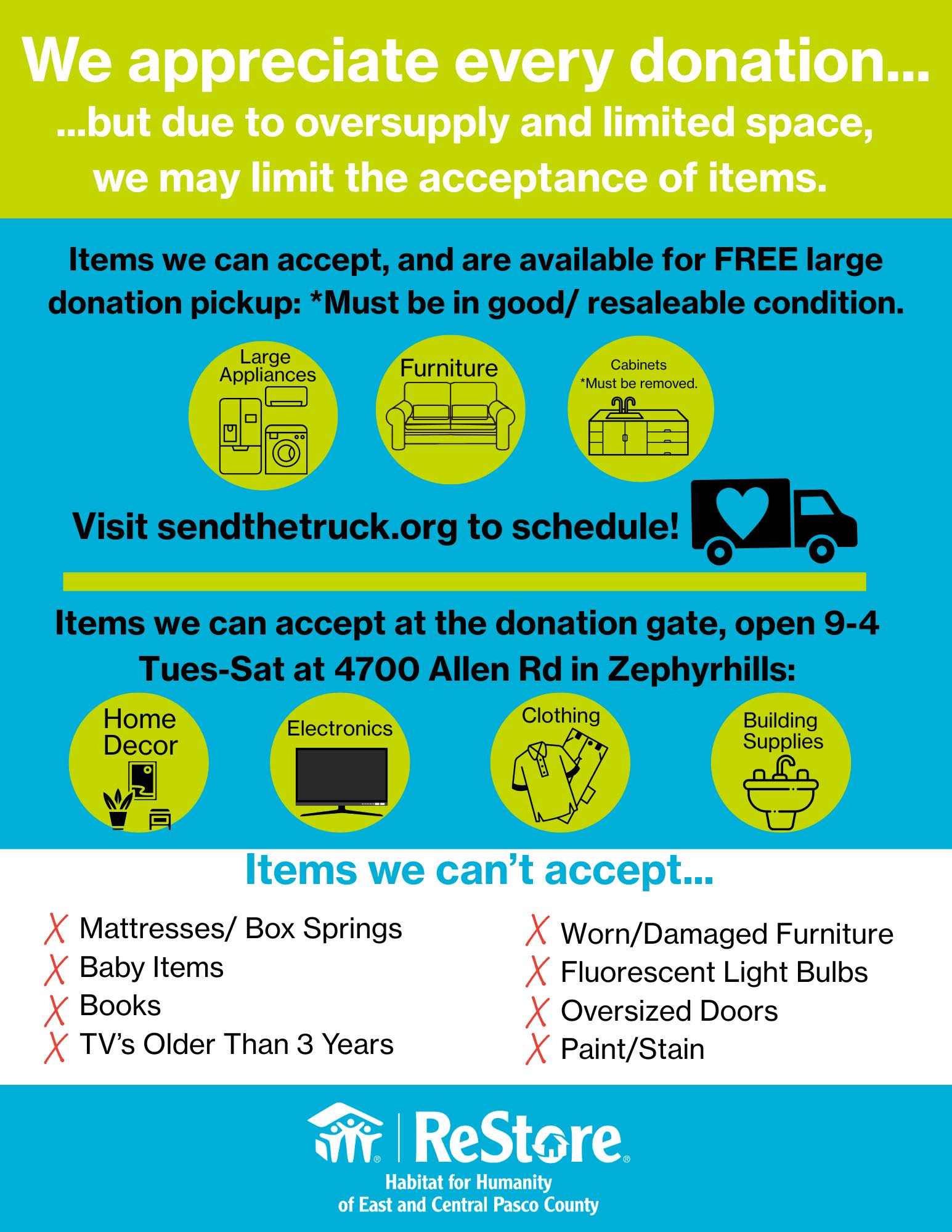 Habitat - Visit sendthetruck.org to schedule a FREE large donation pick ...