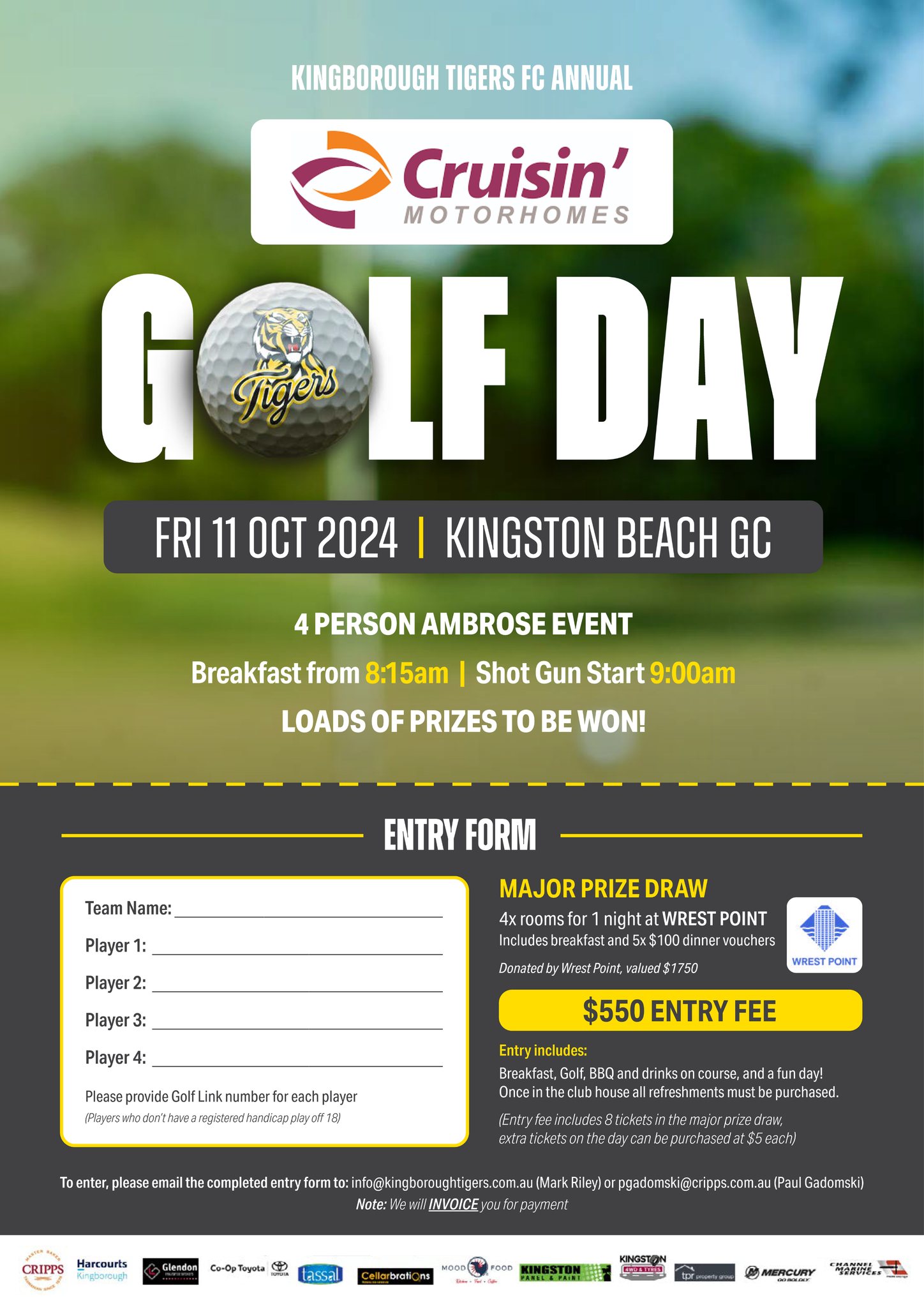 Kingborough Tigers Football... - Kingston Beach Golf Club