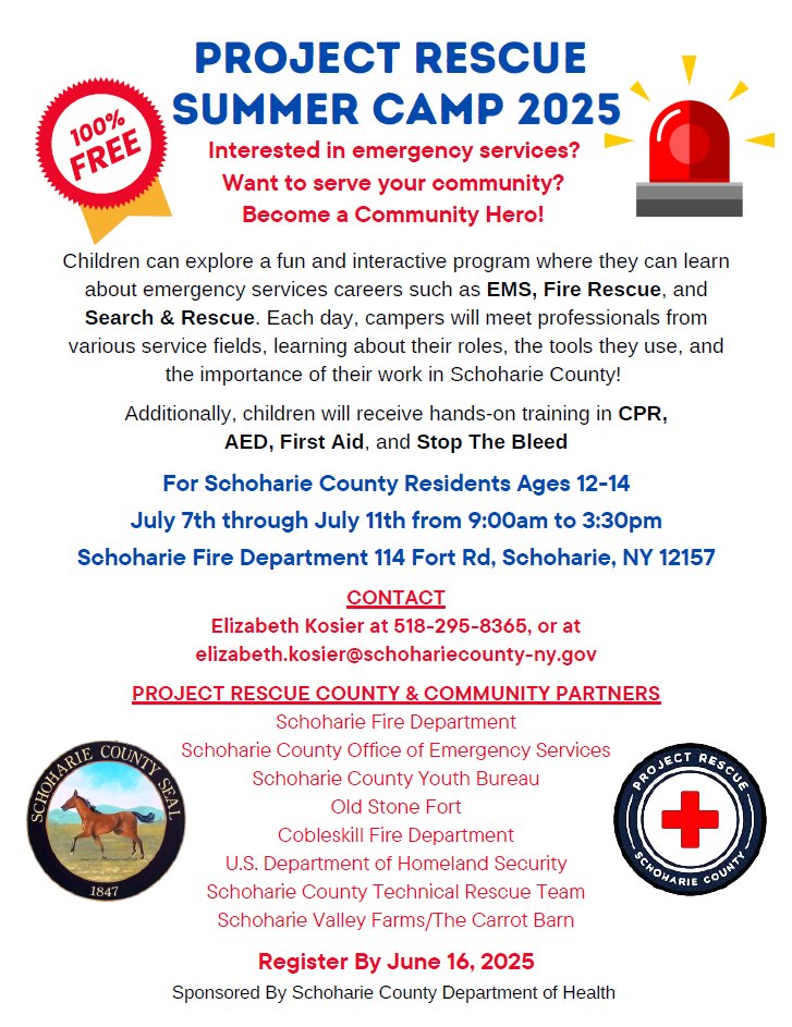 Schoharie - 🚒It's that time again!🚑 Are you looking for an adventurous ...