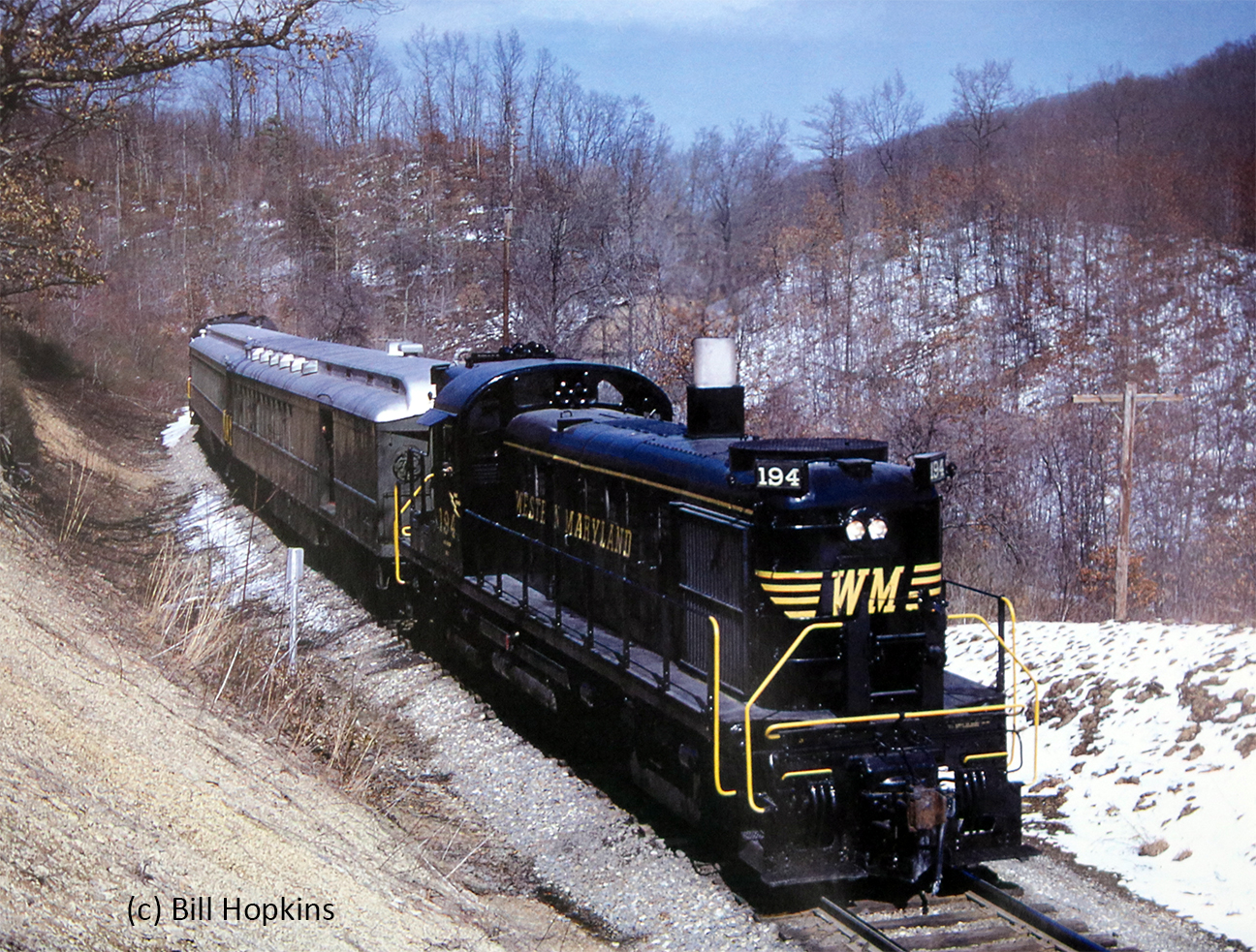 Western - Western Maryland Railway RS3 number 194 is at Haddix, West ...