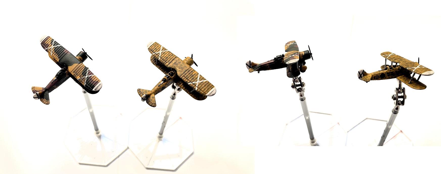 1:144 IMAM Ro37bis aircraft models with varied camouflage patterns