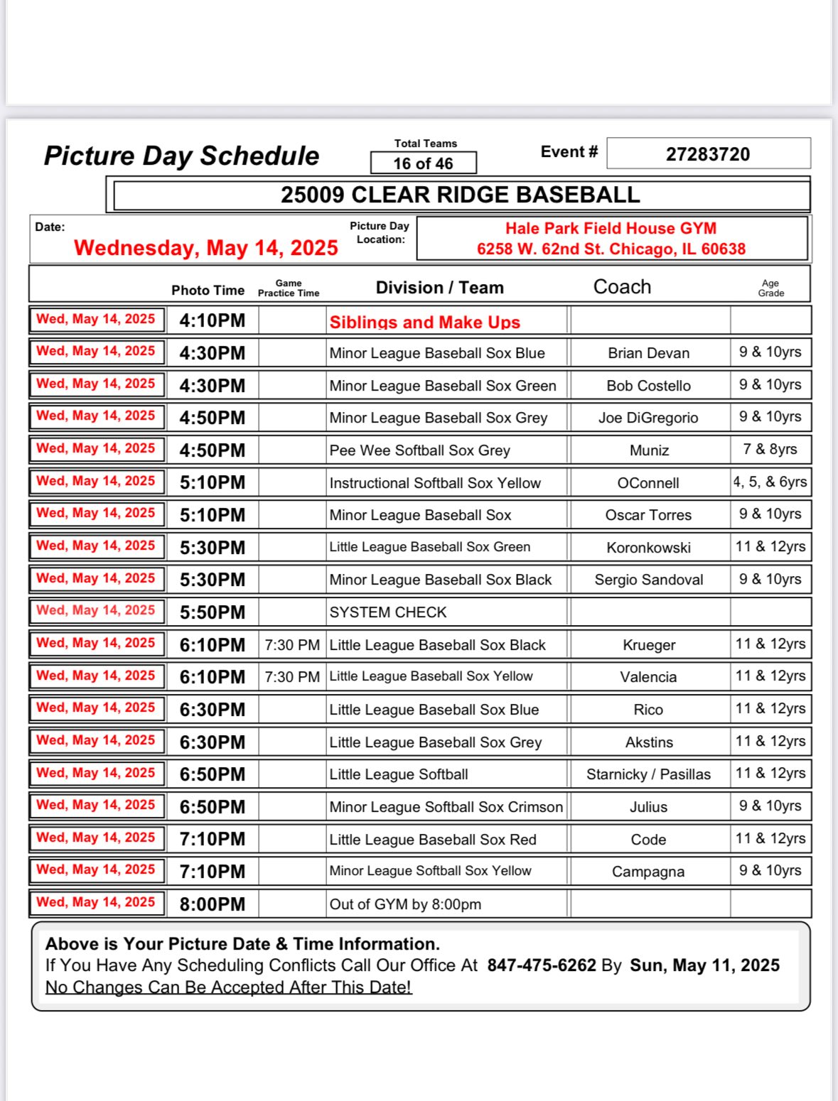 Clear Ridge Baseball / Softball | Chicago IL