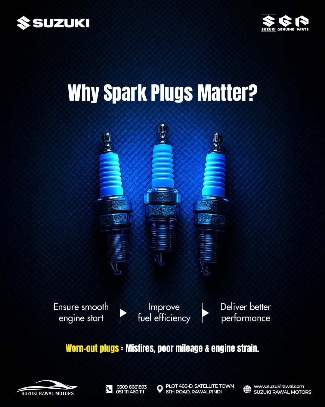Why do spark plugs matter? Because... - Suzuki Rawal Motors | Facebook