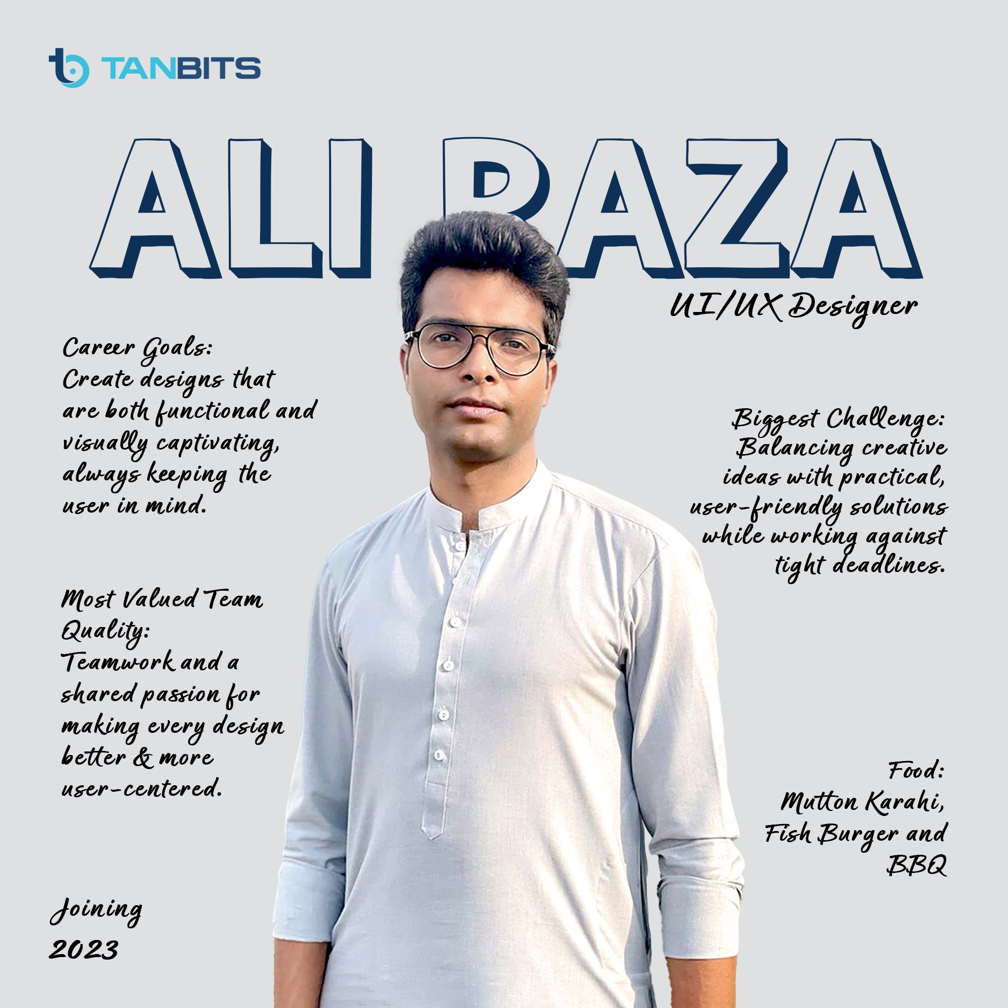 TanBits - Meet Ali Raza, a creative force and talented... | Facebook