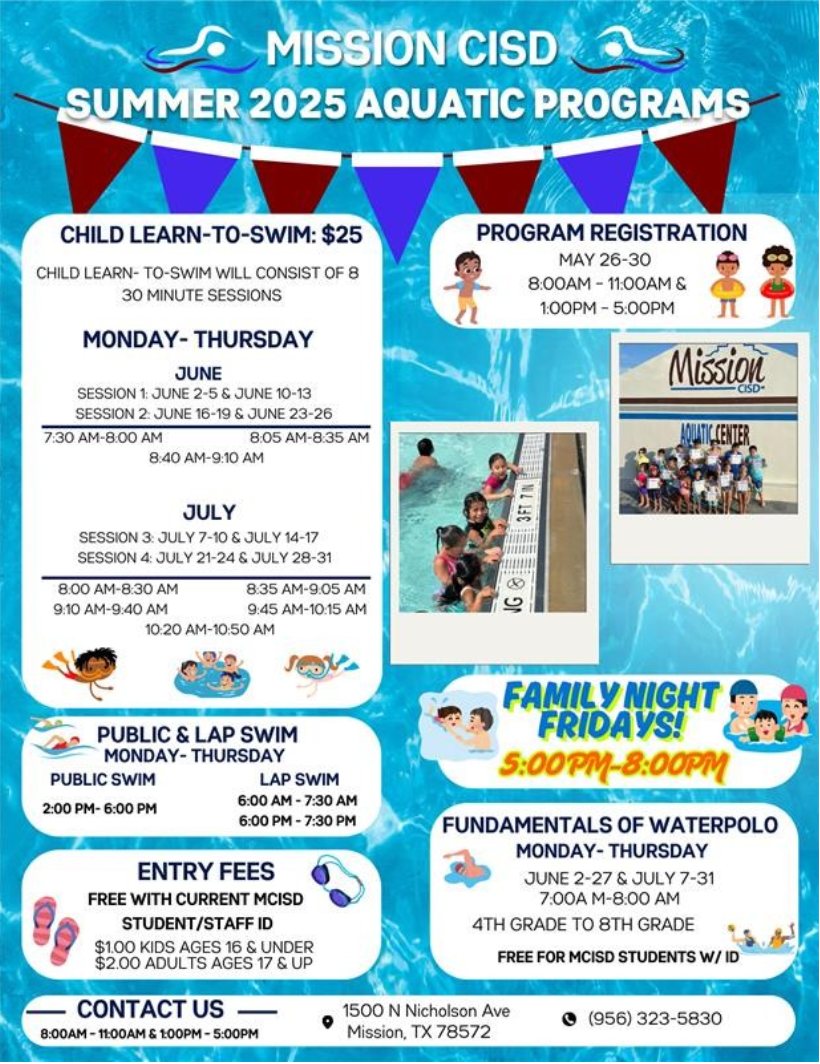 Mission CISD - Dive into Summer Fun at the Mission CISD... | Facebook