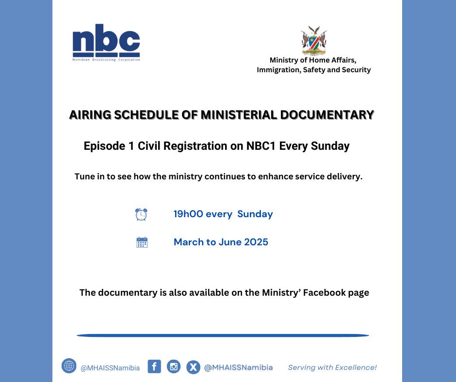 Ministry - Airing schedule of the Ministry's documentary: Civil ...