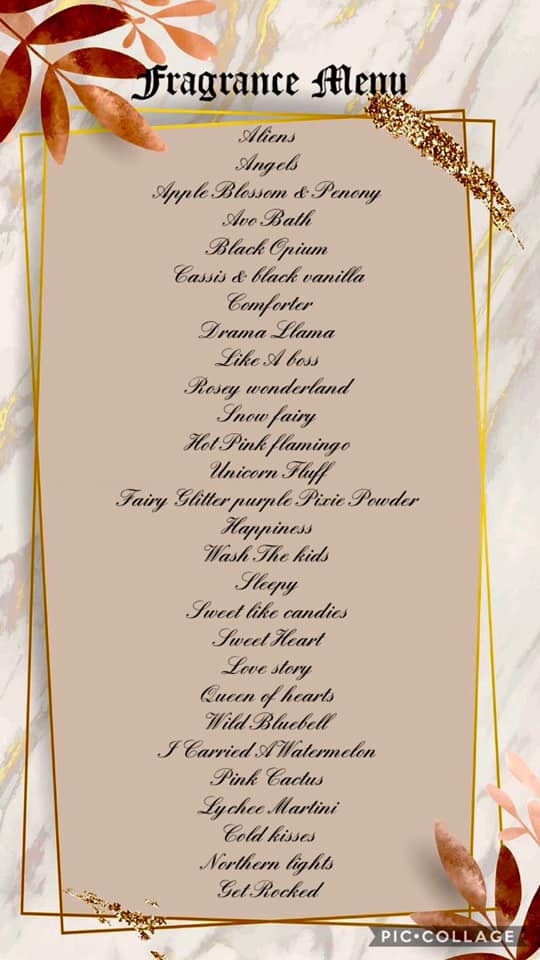 New Fragrance Menu 2021 If you don’t... - Heavenly Scented