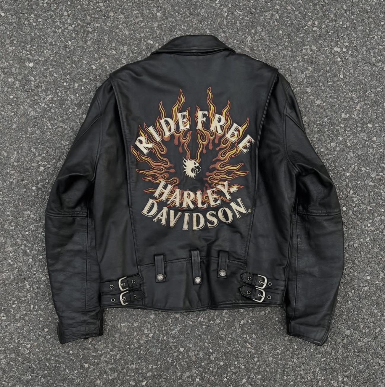 Harley-Davidson Flame Leather Jacket ???? : M - ????̂̀? 
