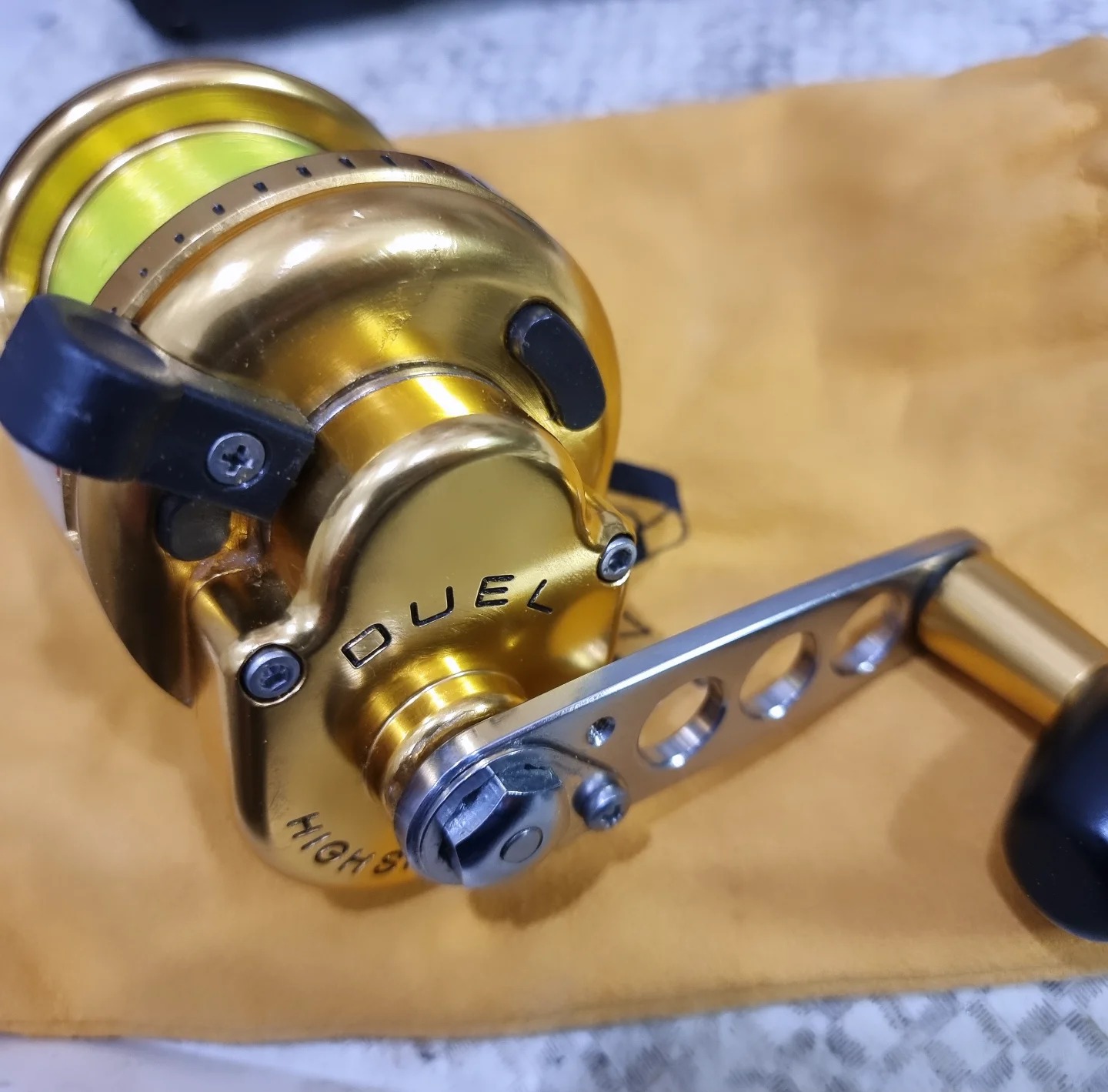 duel fishing reel EatMyTackle 50W 2-Speed Twin Drag Ambidextrous Material Duel Speedy 12