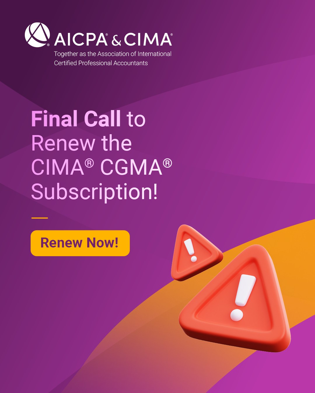 CIMA - 🚨 Final Call! The CIMA CGMA student subscription is overdue as ...