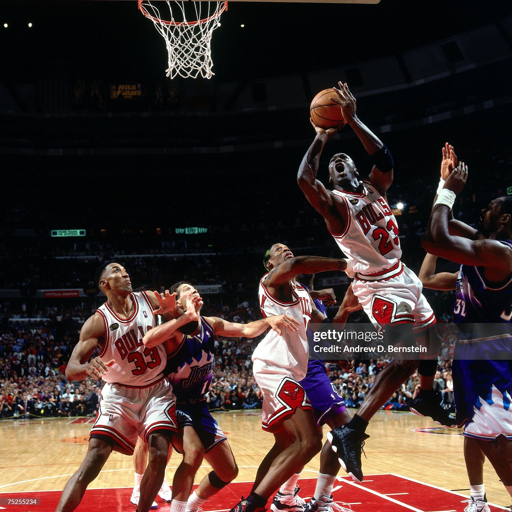 1998 NBA Finals Game 5: Utah Jazz vs. Chicago Bulls CHICAGO - JUNE 