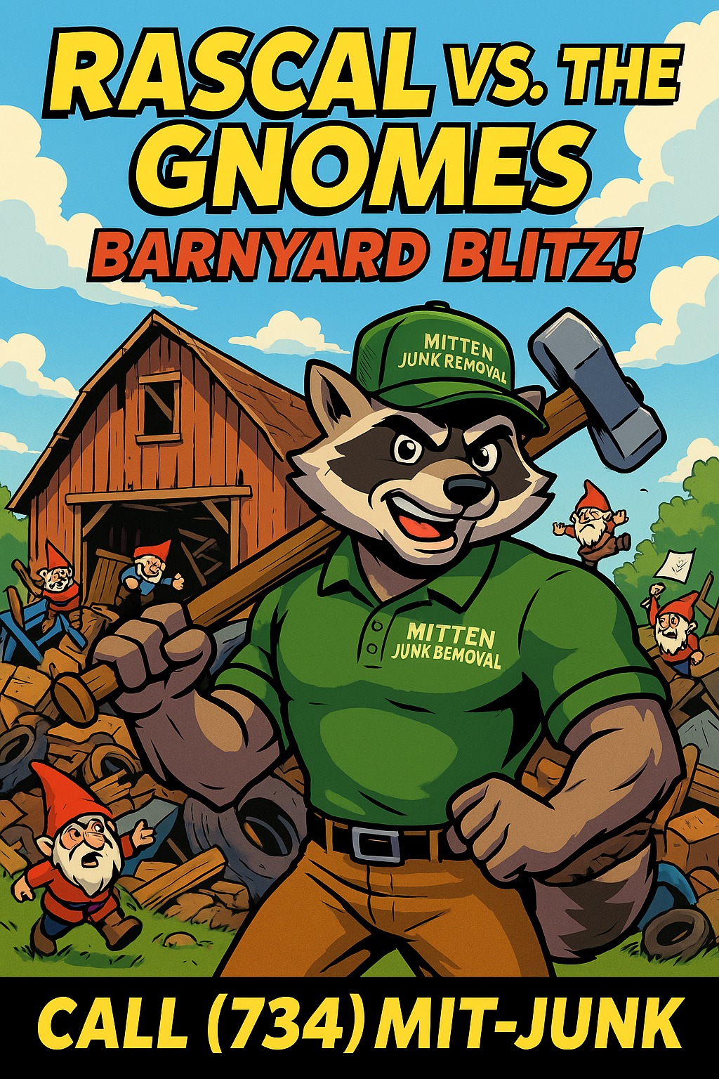 Mitten - 🐾 RASCAL VS. THE GNOMES: BARNYARD BLITZ 🛠️🧌 The Junk Gnomes ...
