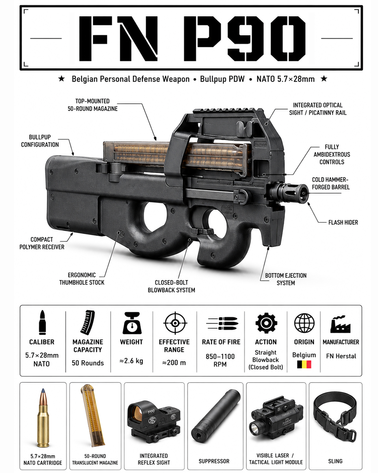 FN P90 — One of the Most Recognizable and Unconventional Personal