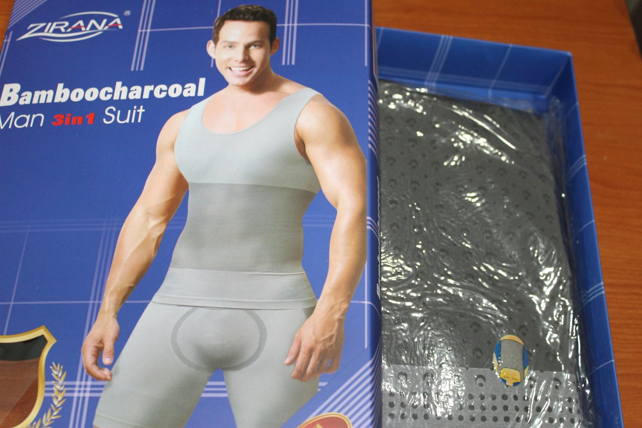 ชุดกระชับสัดส่วนผู้ชาย Zirana Bamboo Charcoal 3 in 1 for Menใส่สบายไร้ ...