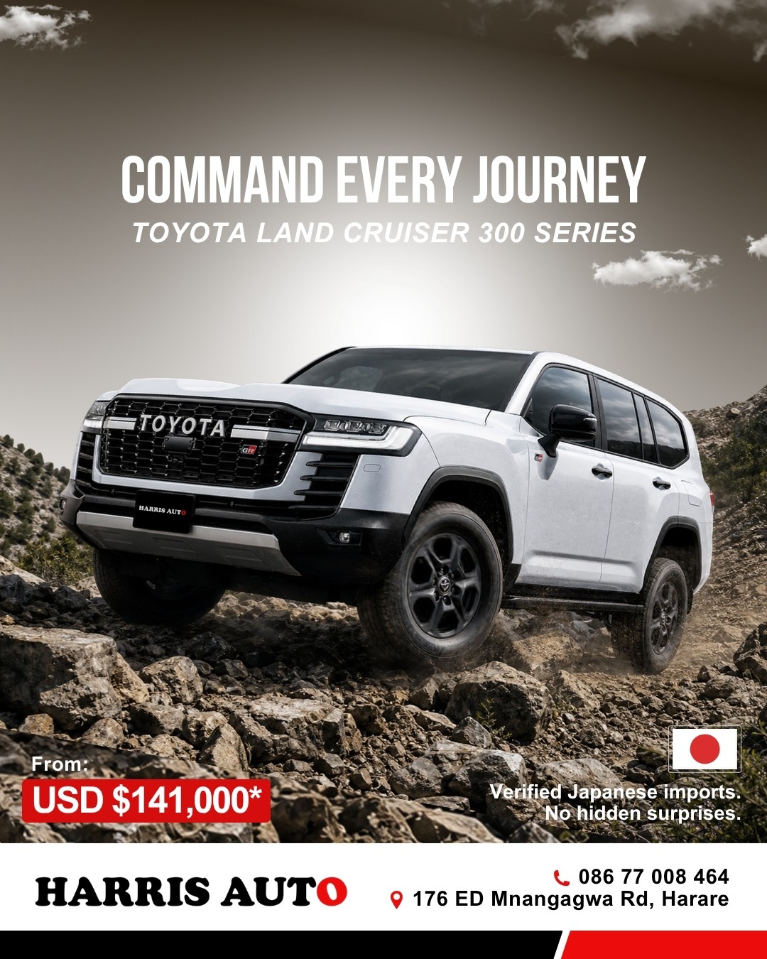 Experience the Toyota Land Cruiser 300 Series range at Harris Auto
