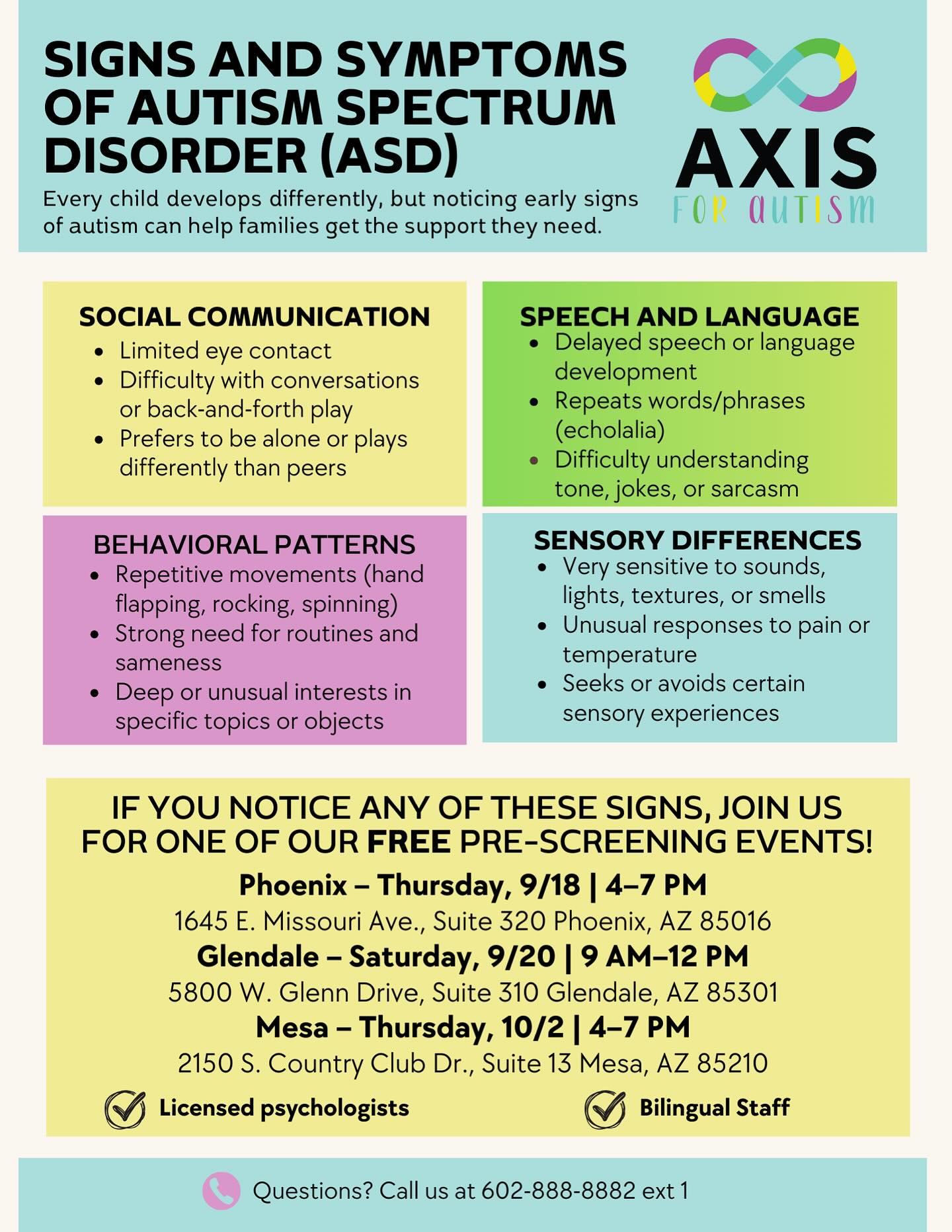 Axis - 🌟 Free Autism Pre-Screening Events 🌟 Every child develops ...