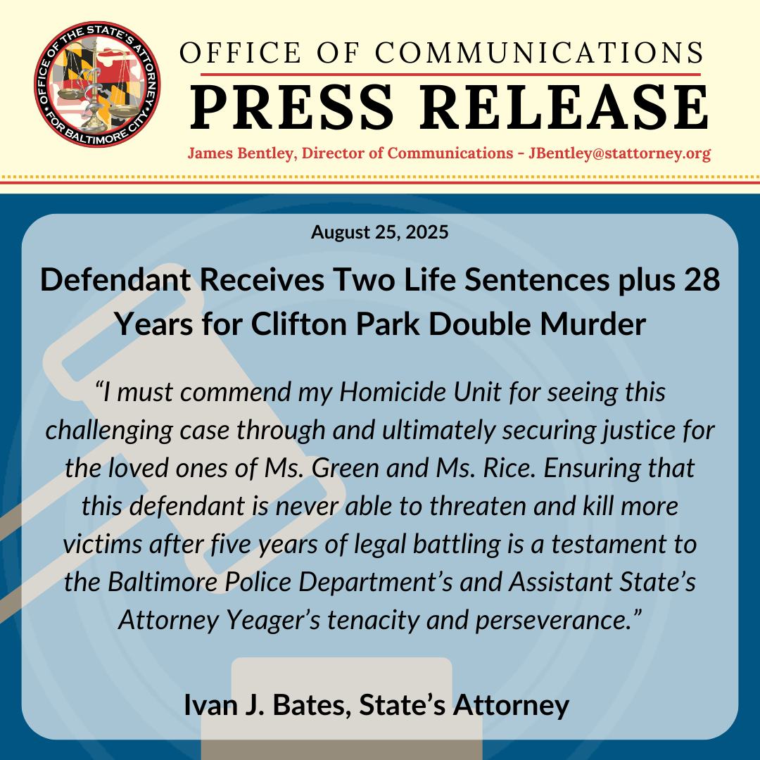 Baltimore - SENTENCING ALERT: Defendant Dandre Woods-Bethel was given ...