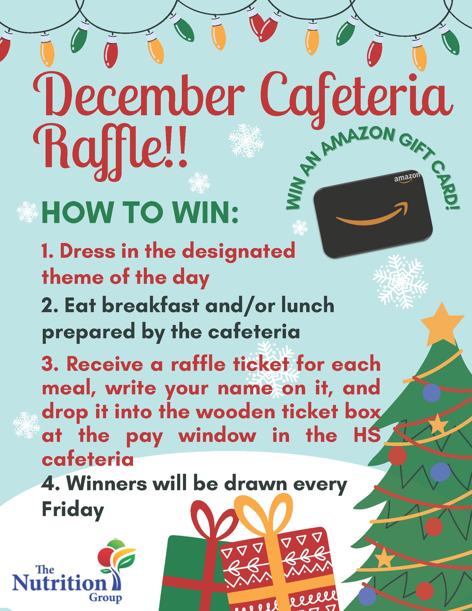 North - JSHS December Cafeteria Raffle- Student will receive a raffle ...